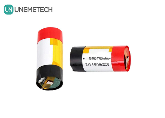 quality  3A Discharge Cylindrical Polymer Lithium Ion Battery 18400 3.7v 1100mah LiPo Battery factory
