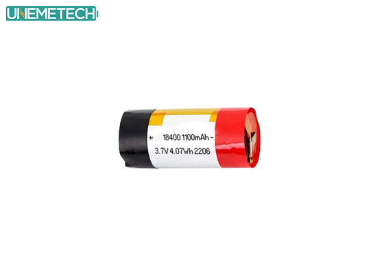 Quality  3A Discharge Cylindrical Polymer Lithium Ion Battery 18400 3.7v 1100mah LiPo Battery factory