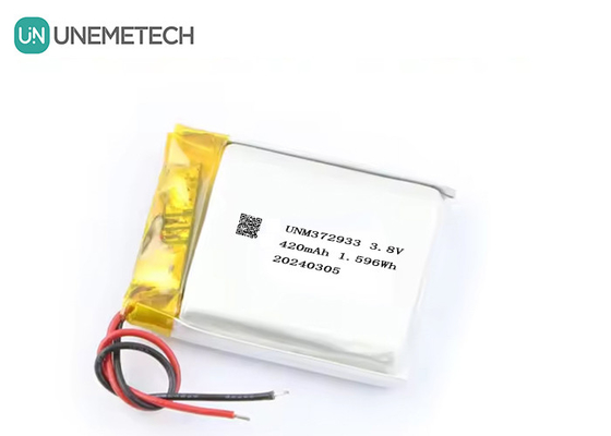 Customized 3.8V 420mAh High Voltage Lipo Battery 372933 4.35V Lithium Battery For Smart Watches