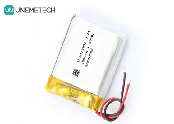 Customized 3.8V 420mAh High Voltage Lipo Battery 372933 4.35V Lithium Battery For Smart Watches