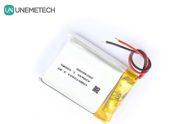 Customized 3.8V 420mAh High Voltage Lipo Battery 372933 4.35V Lithium Battery For Smart Watches