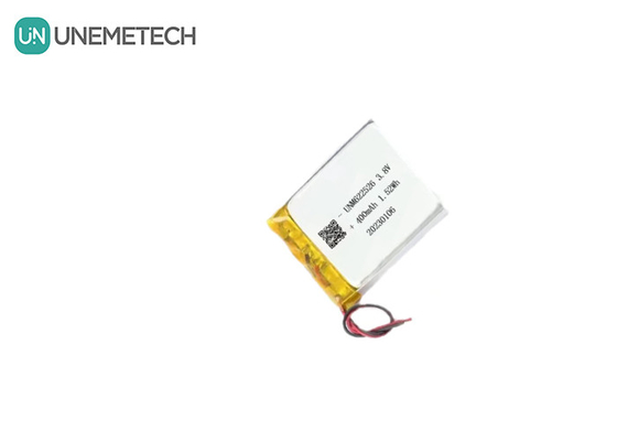 Custom 3.8V 400mAh High Voltage Lithium Ion Battery Pack 622526 For Smart Watches