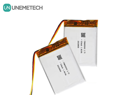 3.7V 530mAh Custom Lithium Polymer Battery 403040 With UL1642 Long Cycle Life