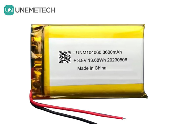 UNEMETECH 4.35V High Voltage Lipo Battery 104060 3.8V 3600mAh Lithium Ion Polymer Battery