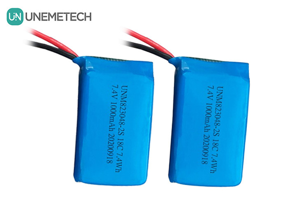 2S High Discharge Rate LiPo Battery / 18C Lithium Polymer Battery 7.4v 1000mah 823048