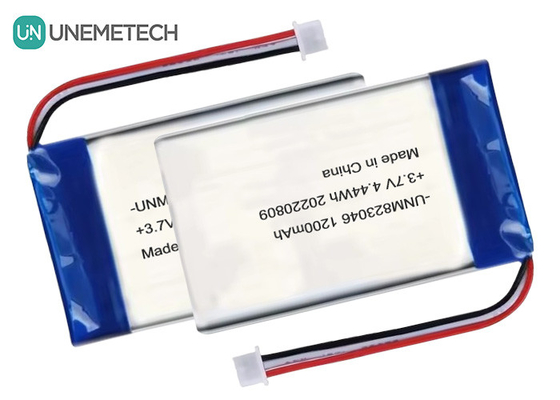 Rechargeable Lithium Polymer Battery 3.7 V 1200mah 4.44 Wh 823046 Pouch Polymer Battery