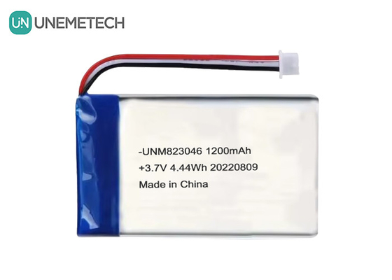 Rechargeable Lithium Polymer Battery 3.7 V 1200mah 4.44 Wh 823046 Pouch Polymer Battery
