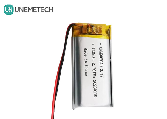 UL1642 Certificates Rechargeable Lipo Battery 902040 3.7V 730mAh for Mobile Device