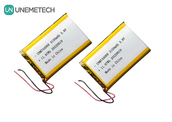 Rechargeable High Voltage Lipo Battery 3.8V 744068 3150mah Battery For GPS Tracking System