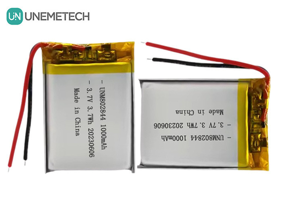 3.7V Rechargeable Li-ion Battery 1000mAh 802844 Li-polymer Battery for Small Household Appliance