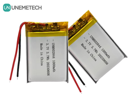 3.7V Rechargeable Li-ion Battery 1000mAh 802844 Li-polymer Battery for Small Household Appliance