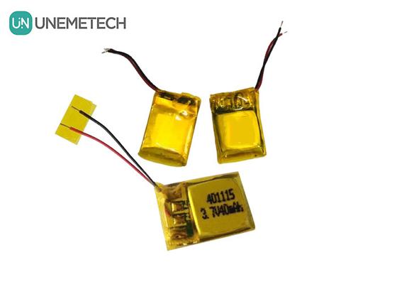 UNEMETECH 401115 Rechargeable Polymer Lithium Battery / 3.7V 40mAh Earphone Battery