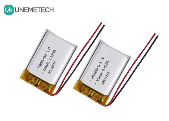 UNEMETECH 3.7V 250mAh Rechargeable Lithium Polymer Battery 502030 for Beauty Devices