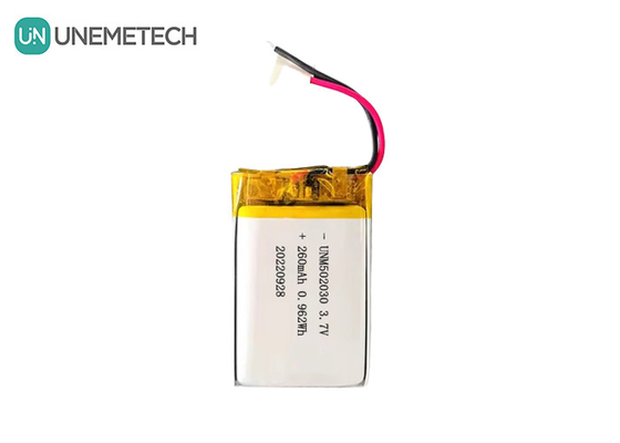 Rechargeable Lipo Batteries 502030 / 3.7V 260mAh Small Custom Lithium Polymer Battery