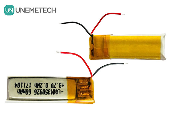 Rechargeable Bluetooth Lithium Polymer Battery 350926 / 3.7V 60mAh LiPo Batteries with UN38.3