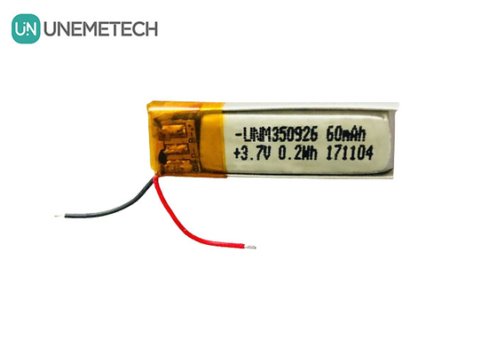 Over 500 Cycles Life Rechargeable 3.7V 60mAh Lithium ion Polymer 350926 Battery for Earphones