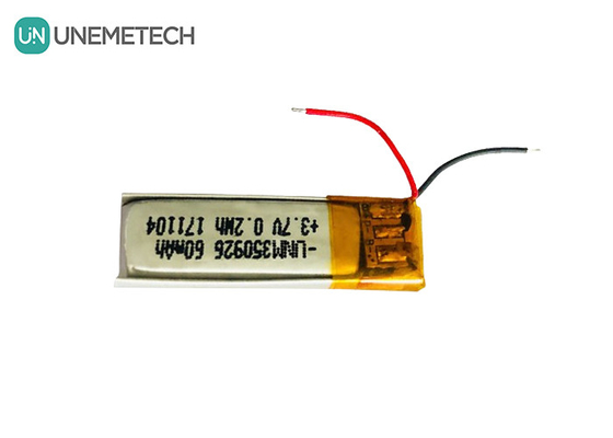 Over 500 Cycles Life Rechargeable 3.7V 60mAh Lithium ion Polymer 350926 Battery for Earphones
