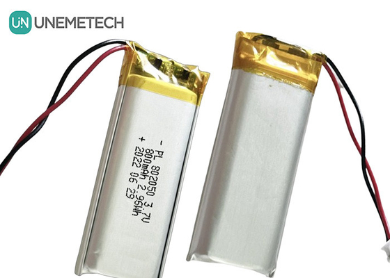 Customized Rechargeable Polymer Lithium Battery 802050 3.7V 800mAh Li Poly Battery for Call Light