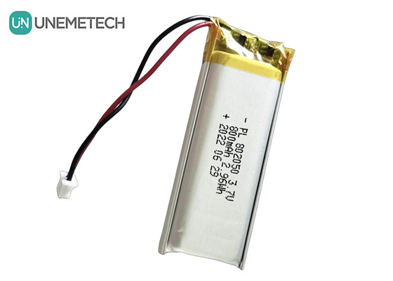 Customized Rechargeable Polymer Lithium Battery 802050 3.7V 800mAh Li Poly Battery for Call Light