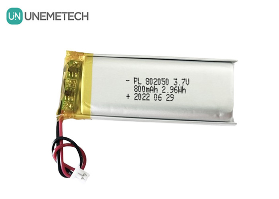 Customized Rechargeable Polymer Lithium Battery 802050 3.7V 800mAh Li Poly Battery for Call Light
