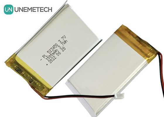 MSDS Approved 3.7V Polymer Lithium ion Battery 1000mAh 523450 for Home Application