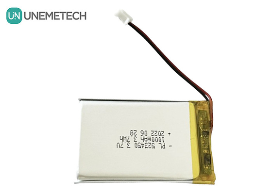 MSDS Approved 3.7V Polymer Lithium ion Battery 1000mAh 523450 for Home Application