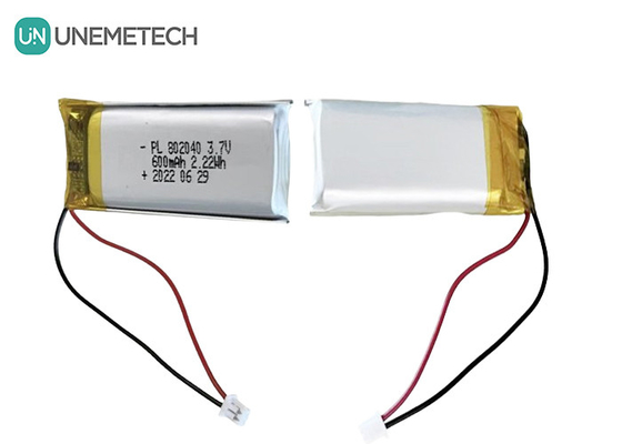 3.7V 600mAh Rechargeable Li Polymer Battery 802040 for Electronic Products
