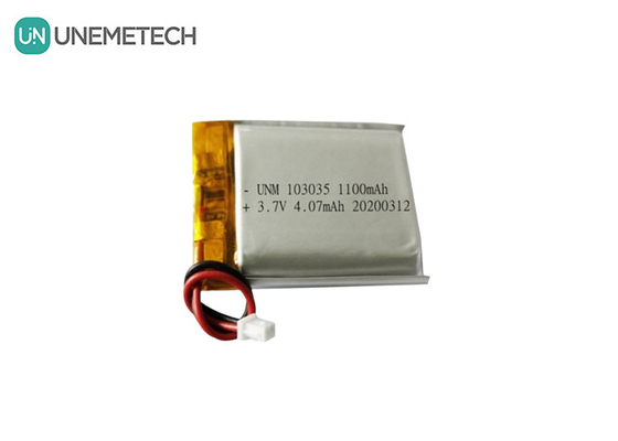 UNEMETECH 3.7V 1100mAh Lithium Polymer Battery / Long Cycle Life Rechargeable Lipo Battery 103035