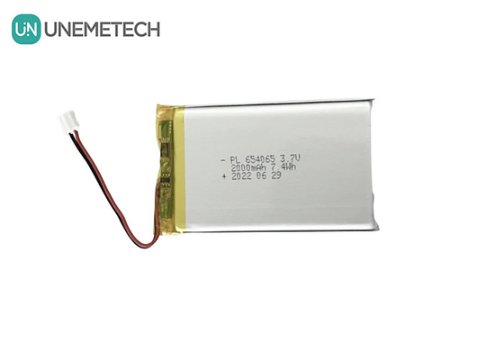 2000mAh 3.7V Rechargeable Lithium Polymer Battery 654065 for Electronic Toys