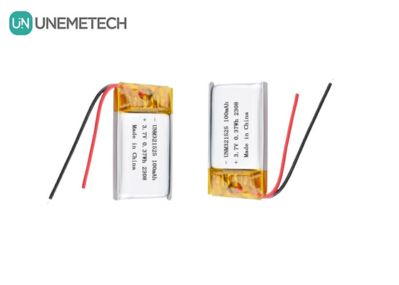 3.7V 80mAh 321525 Rechargeable Lithium Ion Polymer Battery Charging 1C For Electronic Products