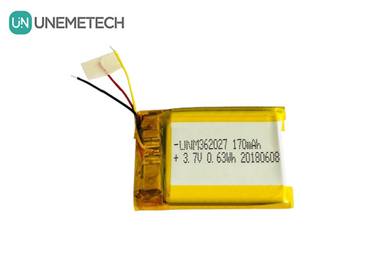 Silver 3.7V 170mAh Custom Li-polyer Batteries 362027 for Portable Printer Medical Device