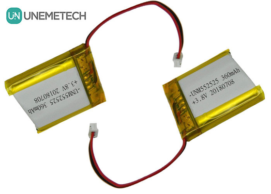 4.35V 360mAh Polymer High Voltage Lithium Ion Battery 552525 3.8V For Portable Devices