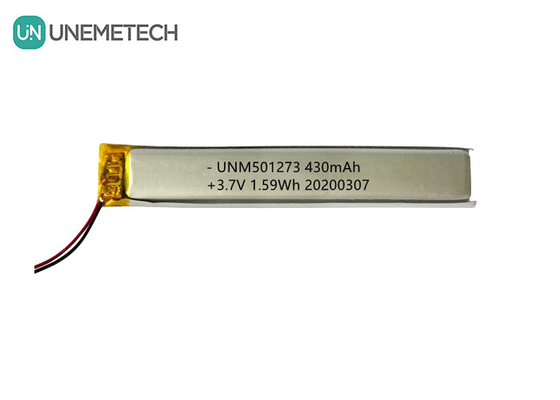 5.0*12.0*73.0mm Lithium Polymer Battery / 3.7V 430mAh 501273 Thin Lipo Battery for Bluetooth Devices