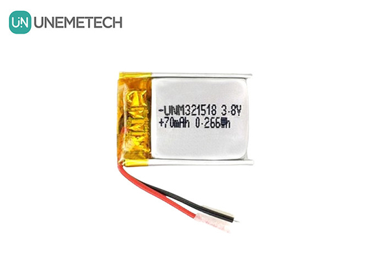 3.8V High Voltage Li Ion Battery Ultra Small Lipo Battery 4.35V 70mAh 321518 For GPS Tracker