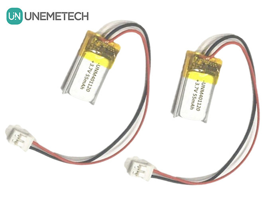 401120 3.7V 55mAh Custom Made Lipo Batteries / Headphone Rechargeable Lipo Battery