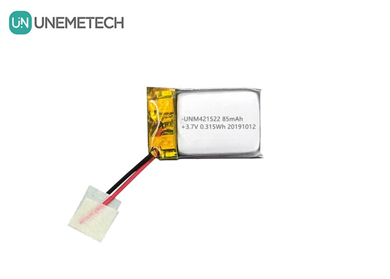 85mAh 3.7V Small Lithium Polymer Battery 421522 Rechargeable With PCM And Lead Wire​​s