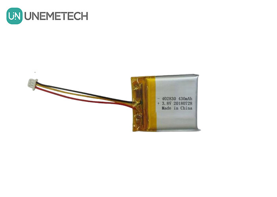 High Voltage Li-Polymer Battery 402830 3.8V 430mAh HV LiPo Batteries For Medical Device