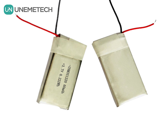 3.7V 60mAh Ultra Small Rechargeable Lipo Battery 351220 For Wearable Products