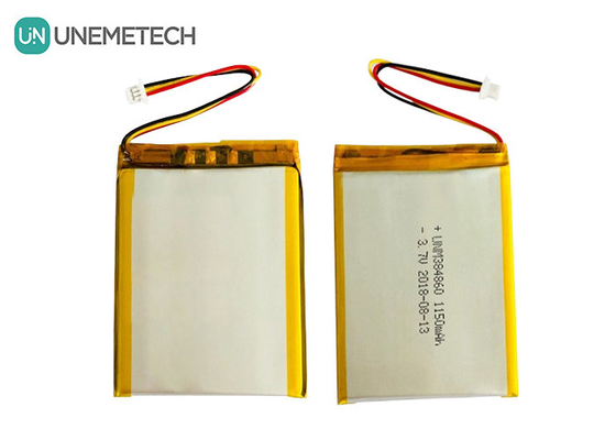 3.7V 1150mAh Silver Lithium Polymer Battery 384860 Custom Lipo Batteries