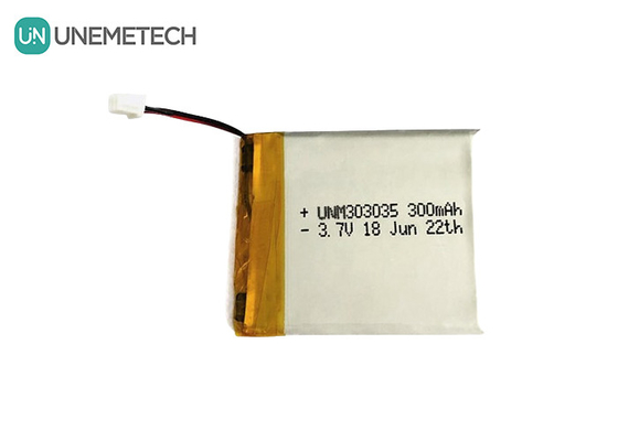 300mAh Lithium Polymer Battery 303035 Nominal Voltage 3.7 V Lipo Battery MSDS Approved