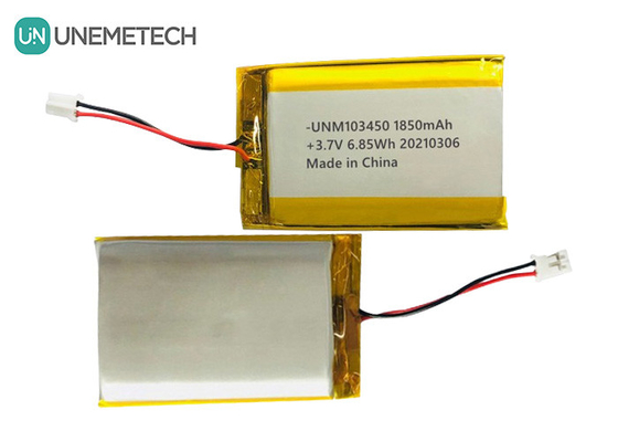 103450 3.7V 1850mAh Rechargeable Lipo Battery IEC62133 UN38.3 MSDS Approved Lithium Polymer Battery