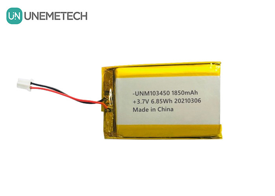 103450 3.7V 1850mAh Rechargeable Lipo Battery IEC62133 UN38.3 MSDS Approved Lithium Polymer Battery