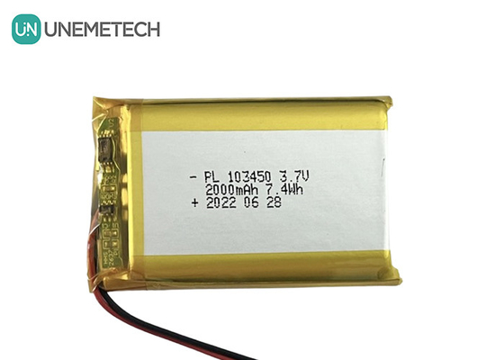 3.7V 2000mAh Rechargeable Lithium Polymer Battery 103450 Large Capacity for Electric Breast Pump