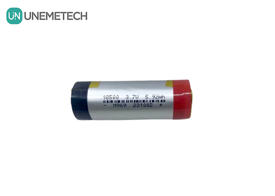 3A Cylindrical LiPo Battery 3.7V 1600mAh 18500 Lithium Polymer Battery For Consumer Electronics