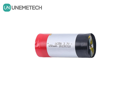 5A High Rate Discharge Cylindrical LiPo Battery 3.7V 650mAh 16350 For Home Appliances