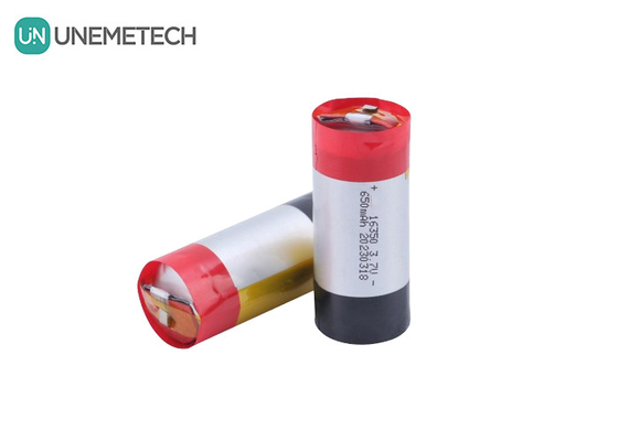 5A High Rate Discharge Cylindrical LiPo Battery 3.7V 650mAh 16350 For Home Appliances