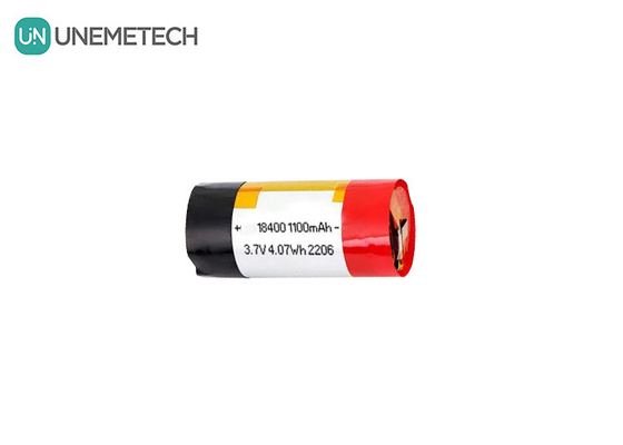 3A Discharge Cylindrical Polymer Lithium Ion Battery 18400 3.7v 1100mah LiPo Battery