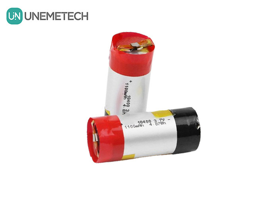 3A Discharge Cylindrical Polymer Lithium Ion Battery 18400 3.7v 1100mah LiPo Battery