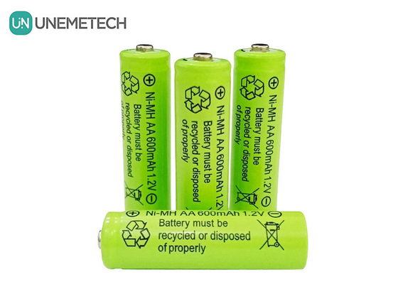 Long Cycle Life NiMH AA 1.2V 600mAh Rechargeable Battery AA600 For Toys