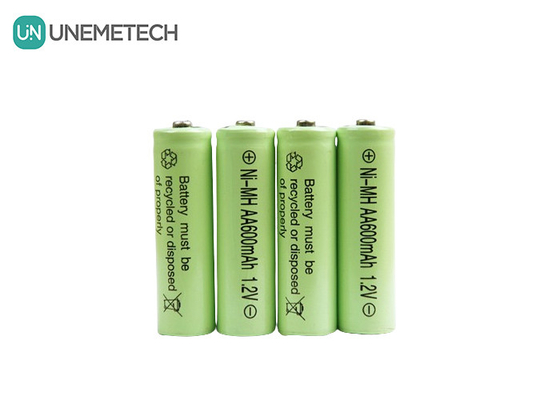 Long Cycle Life NiMH AA 1.2V 600mAh Rechargeable Battery AA600 For Toys